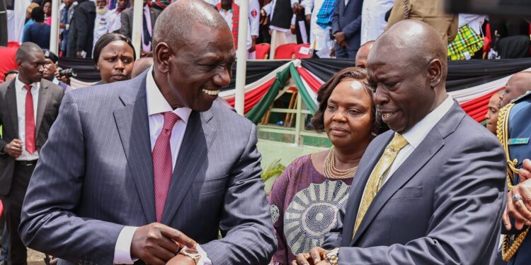 President William Ruto And Dp Rigathi Gachagua During Mashujaa Day Celebrations October 20, 2023. Photo/Pcs.
