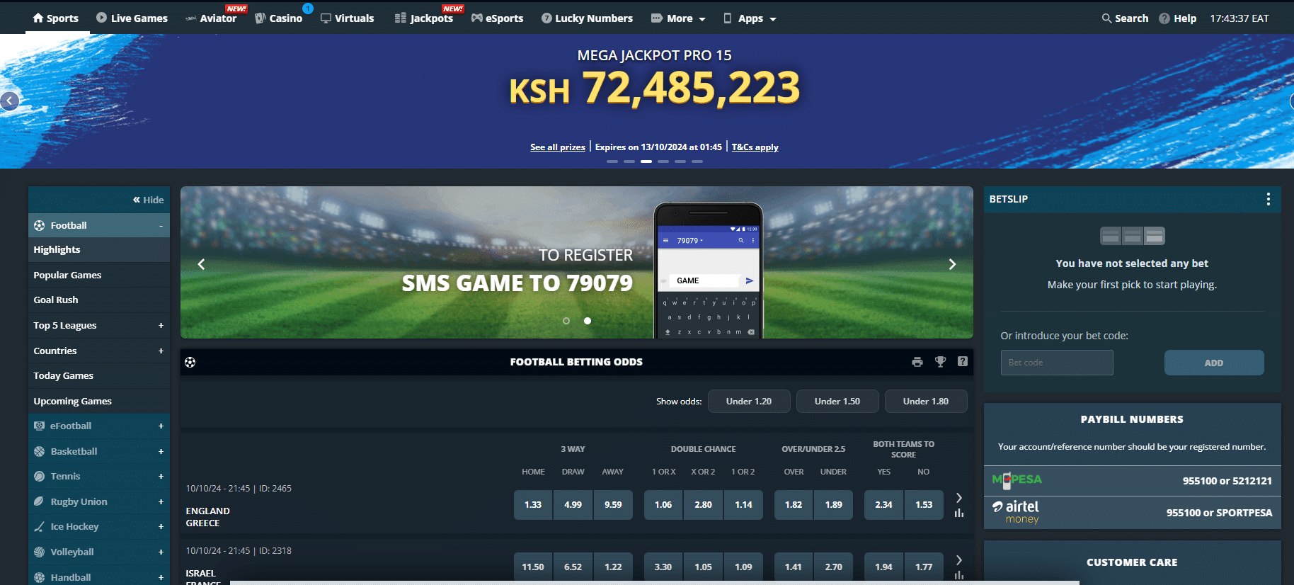 A Website Of Sportpesa. Photo/ Sportpesa
