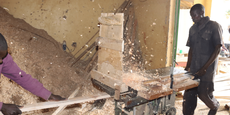 Caleb Wanyama Joined Kyeop And Trained In Carpentry And Joinery.caleb Now Runs A Full-Fledged Woodwork Workshop. Photo/Nyota