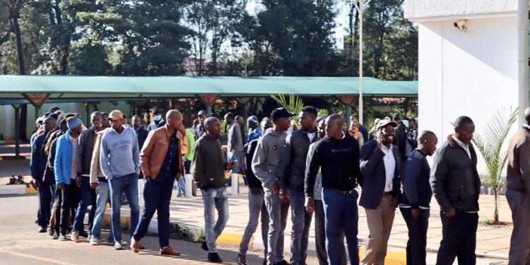 Residents Of Uasin Gishu County Streaming Into The Uasin Gishu County Governments Hall To Express Their Views In The Proposed Removal From Office, By Impeachment, Of Dp Rigathi Gachagua. Photo/National Assembly Ke