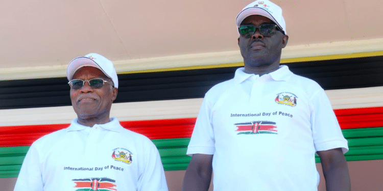 Ncic Chairperson Rev. Dr Samuel Kobia And West Pokot Governor His Excellency Simon Kachapin Flagged Off The Peace Procession Walk In Honor Of The International Day Of Peace, That Happened From Kalya To Makutano Town. Photo/Ncic
