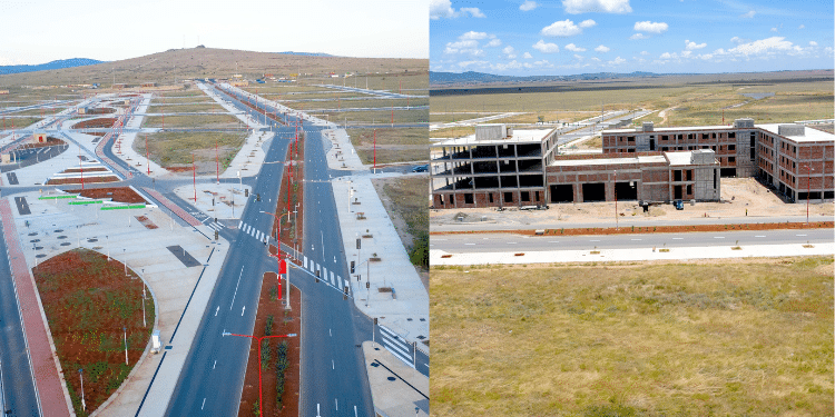A Photo Collage Of Konza Technopolis Homes (Right) And Konza Technopolis 1,000,000 Sqm Of Stunning Landscaping And Parks. Photo/Konza X