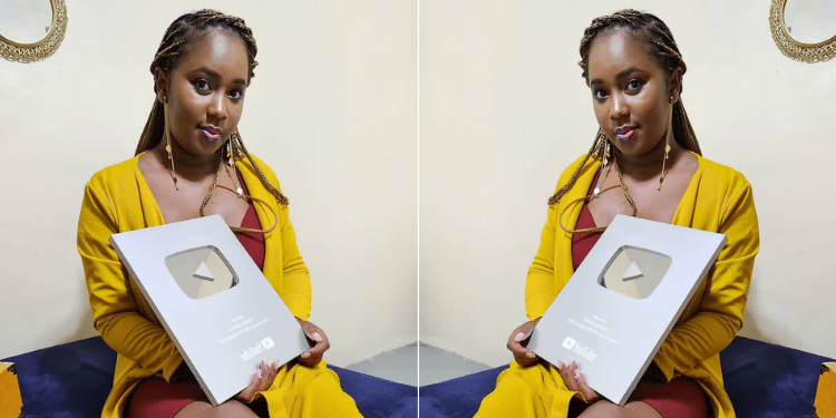 Popular Content Creator Tabitha Gatwiri Is Dead Tabitha Gatwiri Receives Youtube Award In 2021. Photo/ Gatwiri