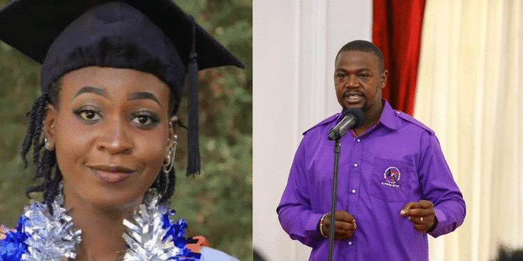 A Photo College For The Kmpdu Ceo And The Late Doctor Moraa, A Medical Intern At Gathundu County. Photo/Kmpdu &Amp; Dr. Austine Omondi X Accounts.