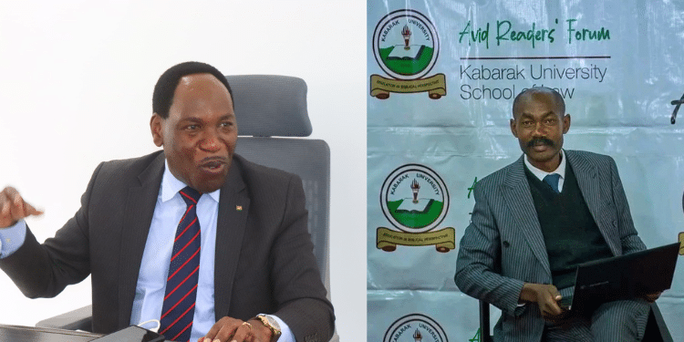 A Photo Collage Of Ezekiel Mutua (Left) And Lawyer Elisha Ongoya (Right). Photo: Ongoya X/Mutua Fb