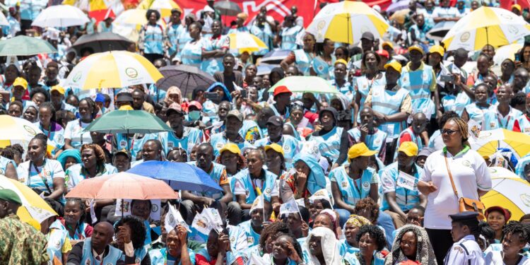 Community Health Promoters At Uhuru Park When President William Ruto Flagged Them Off At Uhuru Park On September 25, 2023. Photo/Pcs. 
