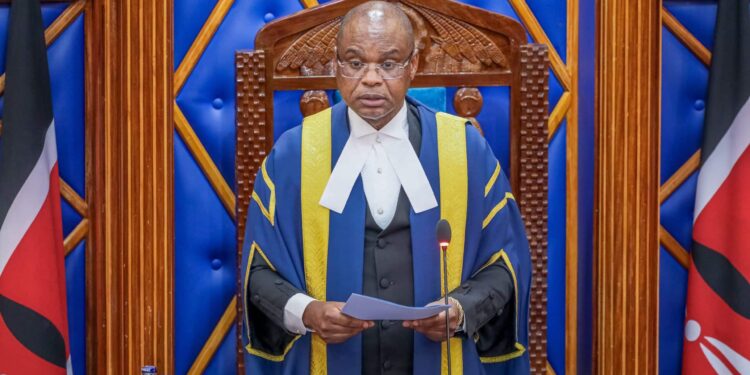 Senate Speaker Amason Kingi Chairing The Hearing Of The Dp Rigathi Gachagua Impeachment Motion. Photo/ Senate X.