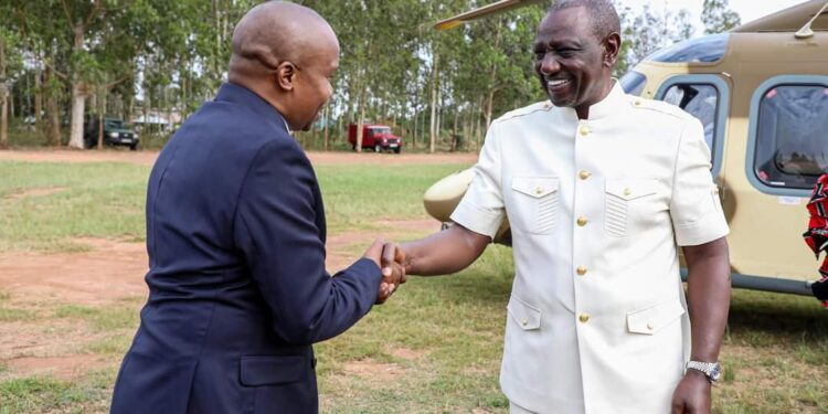 Deputy President Elect Kindiki Receives Ruto Ahead Of Mashujaa Day Celebrations Dp Nominee Kithure Kindiki Receives President William Ruto In Kwale. Photo/ Bianca X.