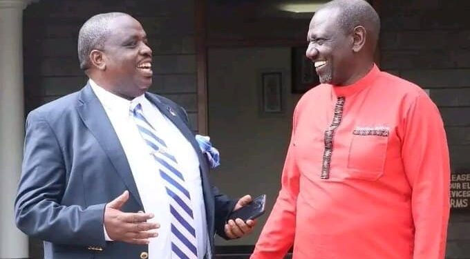 Josephat Sagero And President William Ruto. Photo/ Pcs