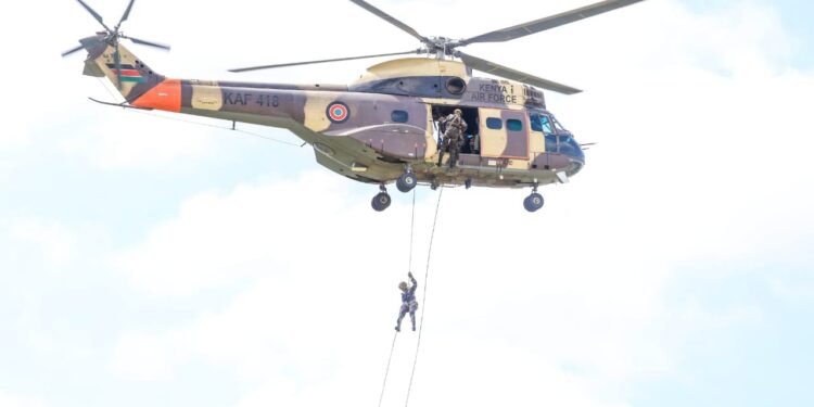 How The Govt Evacuated 29 Kenyans From Lebanon A Kenya Air Force Aircraft During Kaf@60 Celebration At Moi Air Base Stadium In, Eastleigh, Nairobi County On June 8, 2024. Photo/ Kdf.