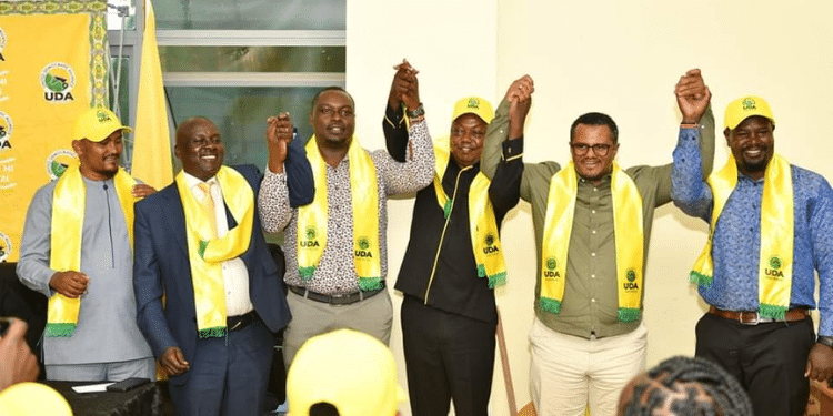 Odm Reluctant To Join Ruto Days After Gachagua Ouster Photo Of Uda Officials As They Welcomed The Odm Politician. Photo: Uda X Account.