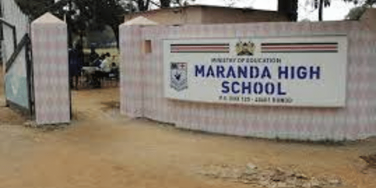 An Image Showing The Maranda High School Gate. Photo/Majira