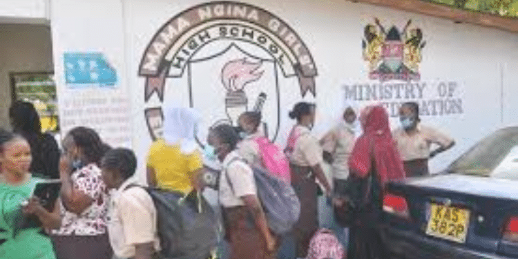 Image Showing Students At Mama Ngina High School In Mombasa. Photo/The Star