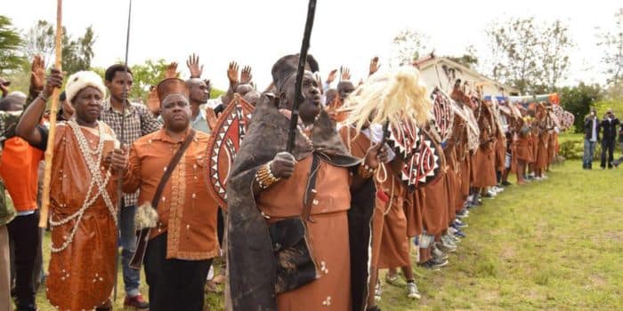 Kikuyu Elders During A Past Consecration Tradidtional Ceremony