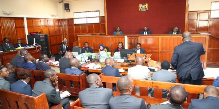 Lawyers Follow Procedings In The Rigathi Gachagua Impeachment Case At The Milimani High Courts On Thursday, October 24, 2024. Photo/ Judiciary