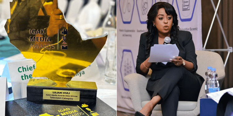 Lilian Muli With Igad Award. Photo/ Muli