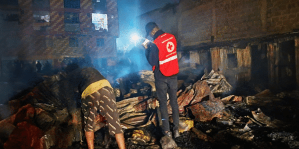 Fire Breaks Out At A Building In Nairobi Remains Of The Fire Incident Reports At Jua Kali Green Corner In Embakasi On September 14, 2024. Photo/ Kenya Red Cross Nairobi Branch.