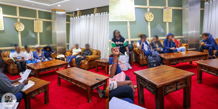 How The Govt Evacuated 29 Kenyans From Lebanon A Photo Collage Of The 29 Kenyans Received From Lebanon At Jkia. Photo/State Department For Diaspora Affairs.