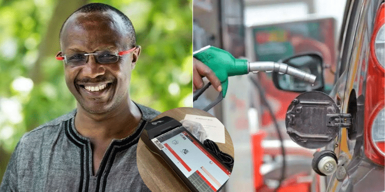 David Ndii And Fuel Pump At A Petrol Station. Photo/ David Ndii .Bd