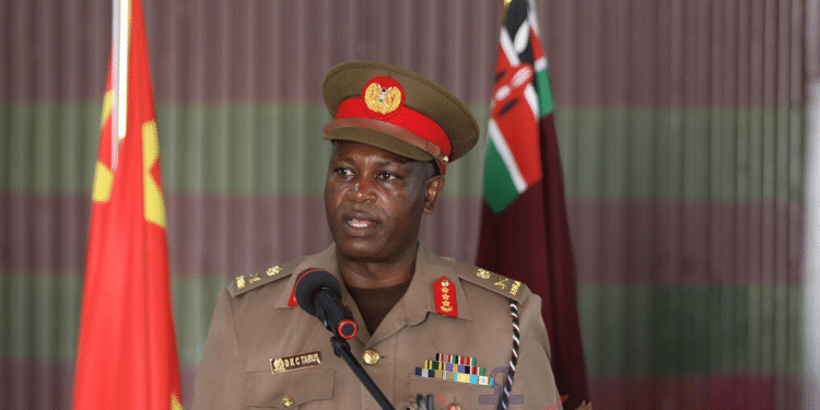 Commander Kenya Army Lieutenant General David Tarus Speaking During The Commissioning Of The Z9 Helicopters At The Kenya Army Corps Of Aviation, Embakasi Garrison On Tuesday, October 29, 2024. Photo/ Kdf.
