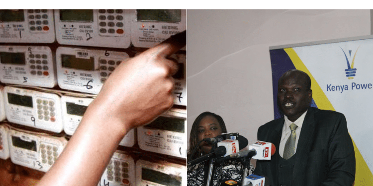 Kenya Power Explains Procedure To Follow If Your Tokens Are Rejected Photo Collage Of A Customer Keying In Tokens And Kplc Ceo Joseph Siror At A Past Event.photo/Kplc