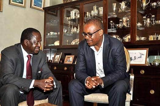 Ruto Appoints Evans Kidero To Govt Job Former Prime Minister Raila Odinga In A Past Meeting With Evans Kidero. Photo/Kidero Fb.
