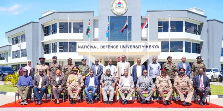 President William Ruto And Nis Director Noordin Haji Awards Charters To Islamic University Of Kenya And National Intelligence And Research University At State House, Nairobi. Photo/ Kenya West.