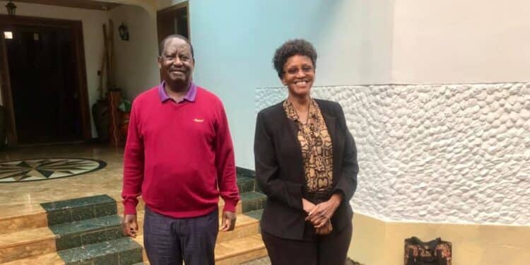Wenwa Akinyi: Profile Of Raila'S Sister Appointed To Govt Job By Ruto Former Prime Minister Raila Odinga With Dr. Wenwa Akinyi. Photo/Kenya News.