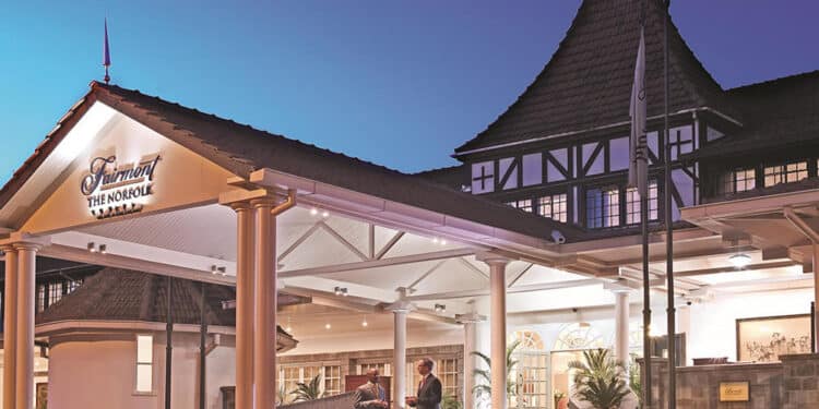 Luxury Nairobi Hotel Recognized By Global Platform Trip.com Fairmont The Norfolk Hotel In Nairobi. Photo/Fairmont The Norfolk