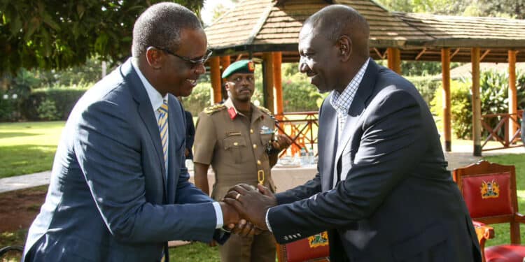 Ruto Appoints Evans Kidero To Govt Job President William Ruto With Evans Kidero At State House In May 2023. Photo/Pcs.