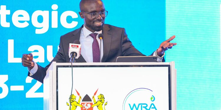 Water Cs Eric Mugaa Speaking During The Launching Of The Water Resources Authority’s 5Th Generation Strategic Plan (2023-2027) In Nairobi On October 24, 2024. Photo/ Short Rains