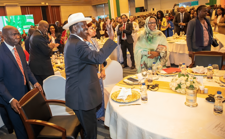 Kenya'S Auc Chairmanship Candidate Raila Odinga During The Unveiling Of His Vision For The Continent On November 8. 2024 In Addis Ababa, Ethiopia. 