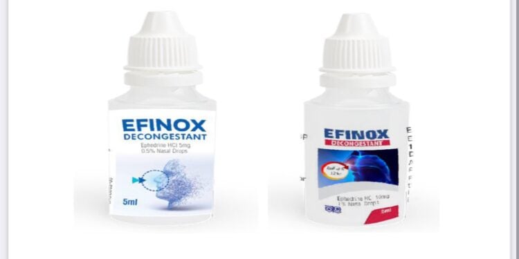 Images Of Recalled Efinox Drugs. Photo/ Ppb