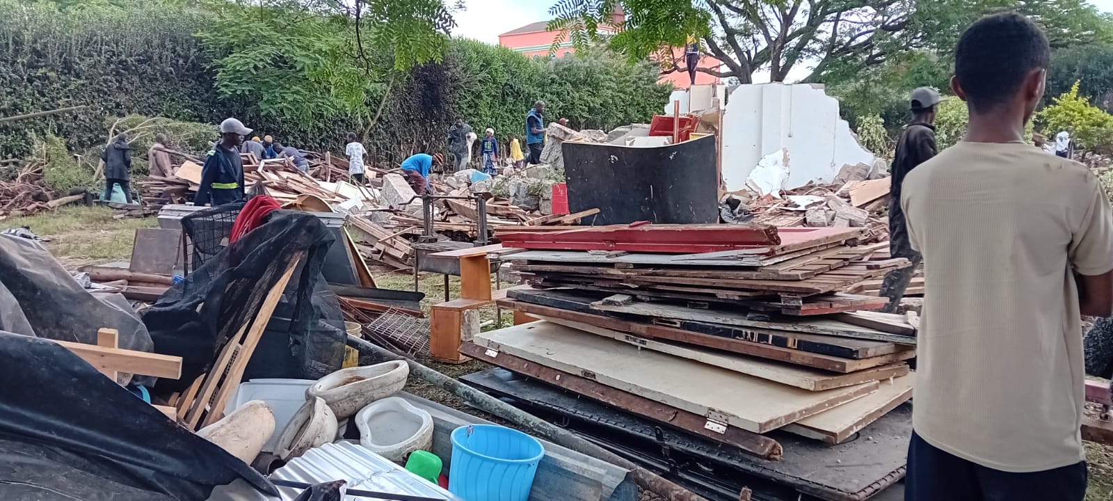 Remains Of Demolitions. Photo/ Citizen Tv