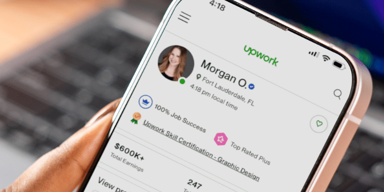 Image Showing An Example Of An Upwork Profile. Photo: Shutterstock