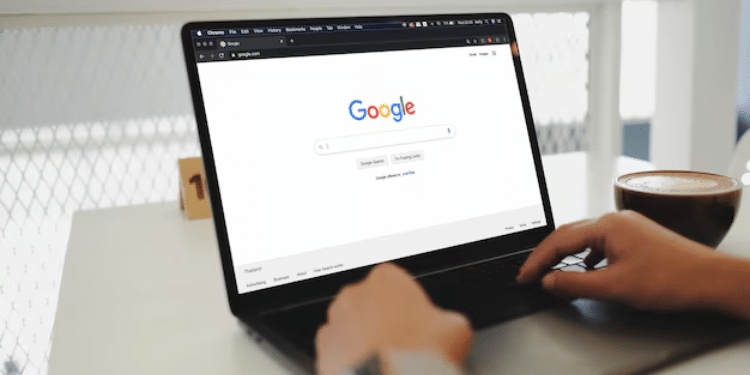 An Image Of Google Search Engine On A Laptop. Photo/Freepik