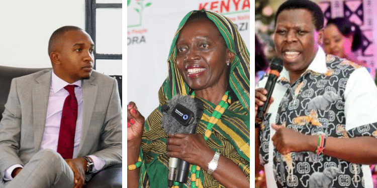2027 Line-Up: Candidates Who'Ve Declared To Vie Against Ruto A Photo Collage Of Morara Kebaso (Left) Martha Karua (Middle) And Eugine Wamalwa (Right). Photo: X Accounts