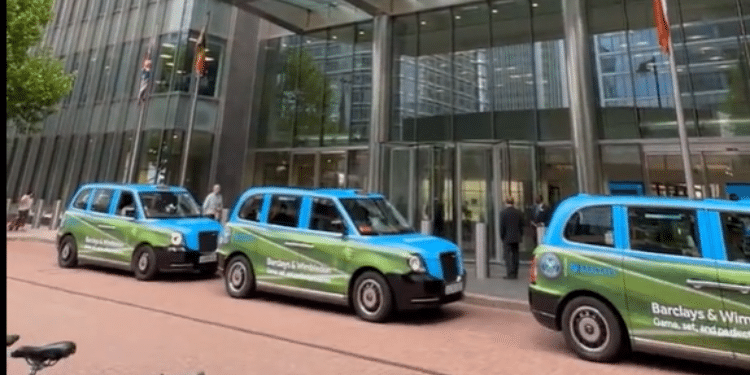 Barclays Cars Outside The Bank. Photo: Screengrab X Account