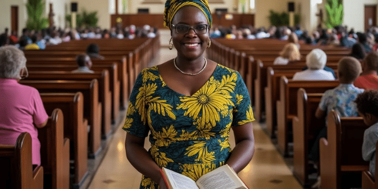 Illustration Of A Kenyan In Church. Photo: Grok