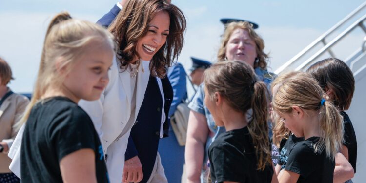 Us Presidential Candidate Kamala Harris During Campaign. President Joe Biden Stepped Down Fro Kamala Harris Over Health And Age Concerns. 