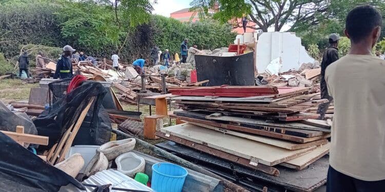 Remains Of Property Salvaged From The Demolitions At Woodley Estate