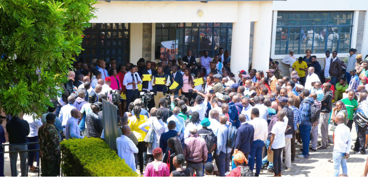 Kenyans Seeking Job Opportunities Abroad At The Machakos Technical Institute For The Blind.