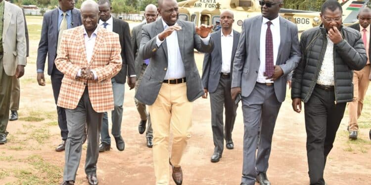 President William Ruto When He Visited West Pokot County In 2023. Photo/Pcs.