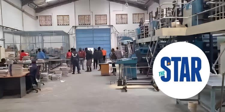 Screengrab Of A The Star Newspaper Warehouse Being Raided. Screengrab Of A The Star Newspaper Warehouse Being Raided.