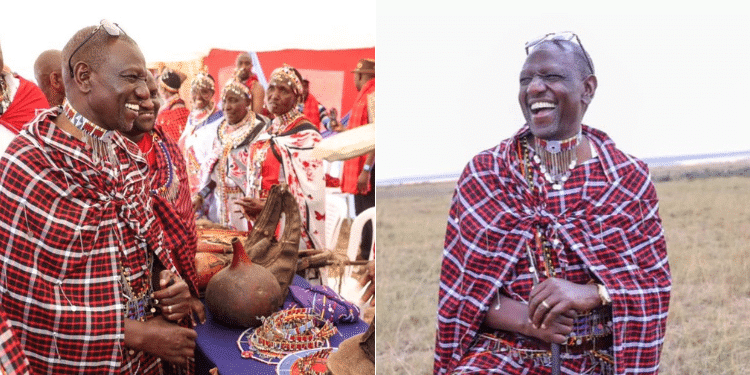 President William Ruto Attending The Maa Culture In August 2023. 