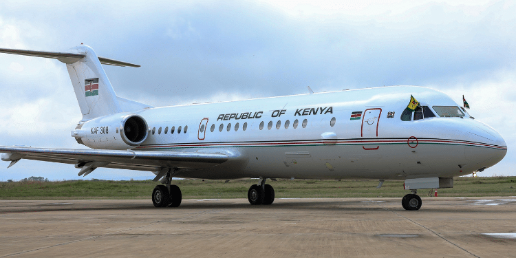 Details Of Chartered Jet Kindiki Used For His First International Trip Details Of Fokker Jet Kindiki Used For His Botswana Trip