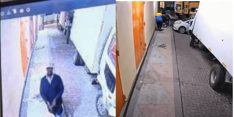 Cctv Footage Showing How Abdirahim Abdullahi Was Fatally Shot On 4Th Street Near Dd Plaza In Eastleigh, Nairobi County. Photo/ Screengrab Citizen Tv.