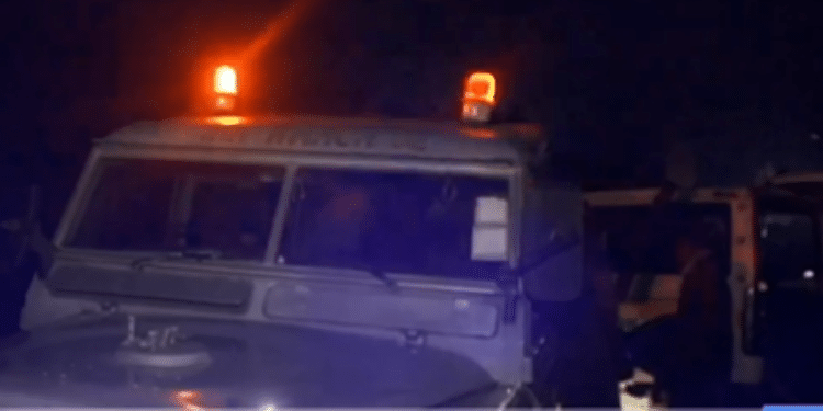 Ambulance At The Scene Of The Accident Along Kisumu-Kakamega Highway. Photo/Screengrab Ntv.