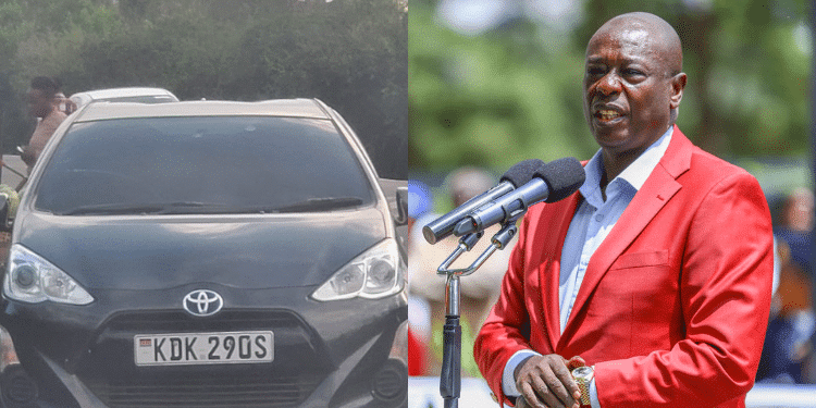 A Photo Collage Of Former Dp Rigathi Gachagua And One Of The Vehicles That Has Been Trailing Him.