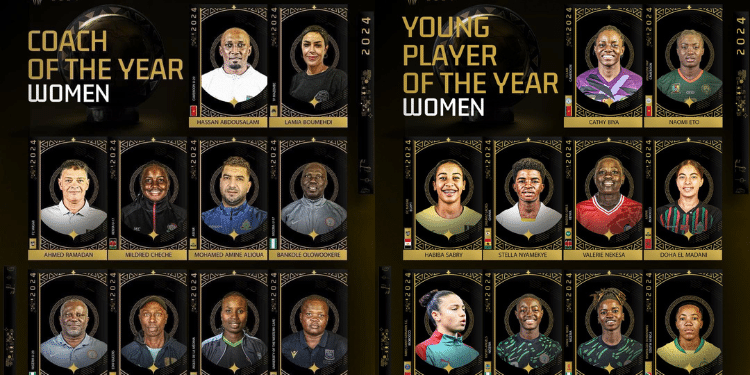 A Photo Collage Of Valarie Nekesa And Coach Mildred Cheche. Photo/ Harambee Starlets/Cheche X. Caf Awards